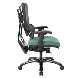 Vertical Black Mesh Back Chair with Shiny Black Base 1